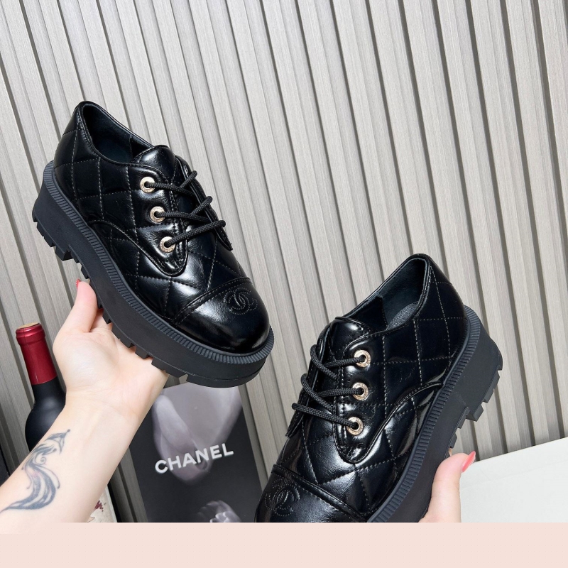 Ch*el leather shoes